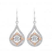 Gems One Silver Cubic Zirconia Earring