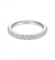 Gabriel & Co. 14k White Gold Contemporary Anniversary Wedding Band