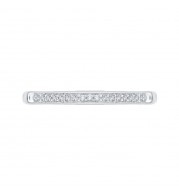 Shah Luxury 14K White Gold Round Diamond Wedding Band