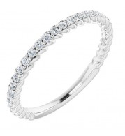 14K White 1/5 CTW Diamond Rope Anniversary Band