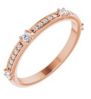 14K Rose 1/4 CTW Diamond Anniversary Band