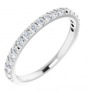 14K White 1/3 CTW Diamond French-Set Anniversary Band