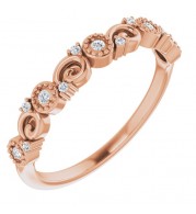 14K Rose .08 CTW Diamond Anniversary Band