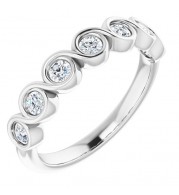 14K White 3/8 CTW Diamond Anniversary Band