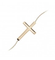 Carla 14k Rose Gold Fancy Cross Bracelet