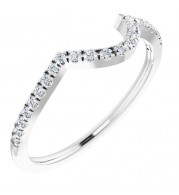 14K White 1/6 CTW Diamond Matching Band