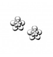 Sterling Silver Diamond Flower earrings