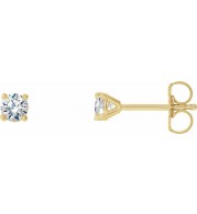 14K Yellow 1/5 CTW Diamond 4-Prong Cocktail-Style Earrings
