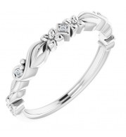 14K White .03 CTW Diamond Anniversary Band