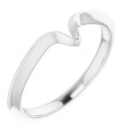 14K White Matching Band for 8x4 mm Ring