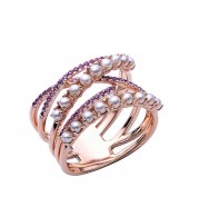 Imperial Pearl 14k Rose Gold Freshwater Pearl Ring