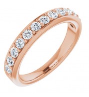 14K Rose 5/8 CTW Diamond Anniversary Band