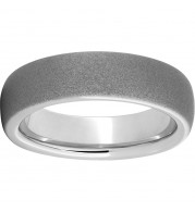 Serinium Domed Band with Sandblast Finish