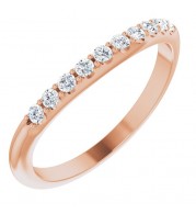 14K Rose 1/5 CTW Diamond Matching Band