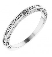 14K White Matching Band