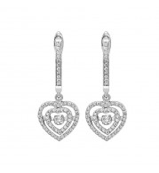 Gems One 14KT White Gold & Diamond Rhythm Of Love Fashion Earrings  - 1/2 ctw