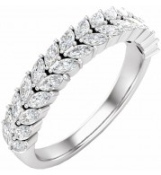 14K White 7/8 CTW Diamond Anniversary Band