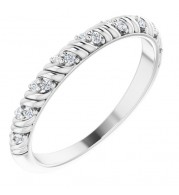 14K White .08 CTW Diamond Anniversary Band