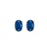 Gems One 14Kt White Gold Sapphire (1 Ctw) Earring