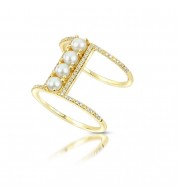 Imperial Pearl 14k Yellow Gold Freshwater Pearl Ring