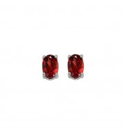 Gems One 14Kt White Gold Garnet (1/2 Ctw) Earring