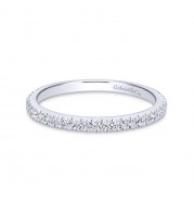 Gabriel & Co. 14k White Gold Contemporary Anniversary Wedding Band