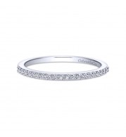 Gabriel & Co. 14k White Gold Contemporary Anniversary Wedding Band