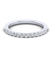 Gabriel & Co. 14k White Gold Contemporary Anniversary Wedding Band