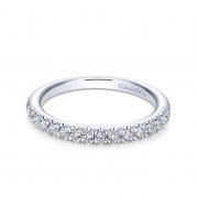 Gabriel & Co. 14k White Gold Contemporary Anniversary Wedding Band