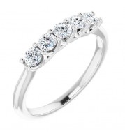14K White 1/2 CTW Diamond Anniversary Band
