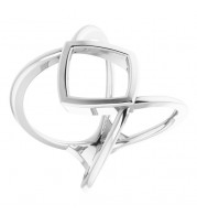 14K White Freeform Ring