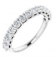 14K White 3/4 CTW Diamond Anniversary Band