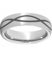 Serinium Domed Band with Infinity Laser Engraving