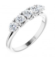 14K White 3/4 CTW Diamond Anniversary Band