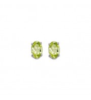 Gems One 14Kt White Gold Peridot (7/8 Ctw) Earring