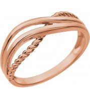 14K Rose Criss-Cross Ring