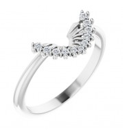14K White .08 CTW Diamond Band