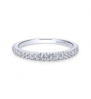 Gabriel & Co. 14k White Gold Contemporary Anniversary Wedding Band