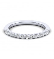 Gabriel & Co. 14k White Gold Contemporary Anniversary Wedding Band