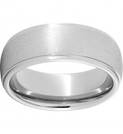 Serinium Domed Grooved Edge Band with a Stone Finish