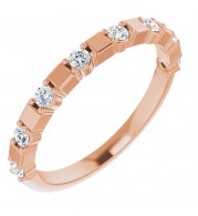 14K Rose 1/4 CTW Diamond Anniversary Band