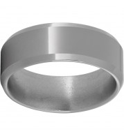 Titanium Beveled Edge Band with Polish Finish