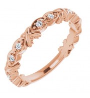 14K Rose 1/6 CTW Diamond Anniversary Band