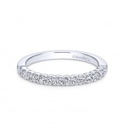 Gabriel & Co. 14k White Gold Contemporary Anniversary Wedding Band