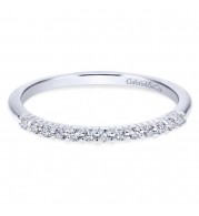 Gabriel & Co. 14k White Gold Contemporary Diamond Wedding Band