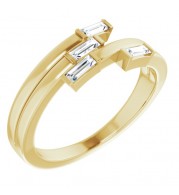 14K Yellow 1/4 CTW Diamond Geometric Ring