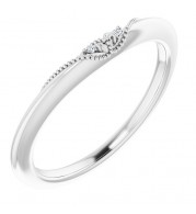 14K White .01 CTW Diamond Matching Band