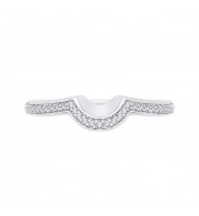 Shah Luxury 14K White Gold Round Diamond Wedding Band