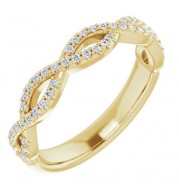 14K Yellow 1/5 CTW Diamond Anniversary Band