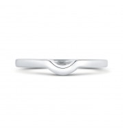 Shah Luxury 14K White Gold Plain Wedding Band